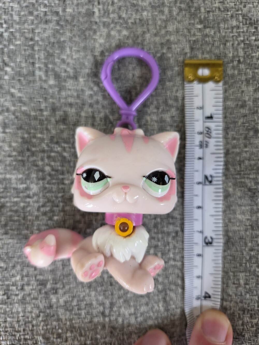 Vintage Pink Cat Keylight Marked Hasbro Toy Figurine Light Does Not Work